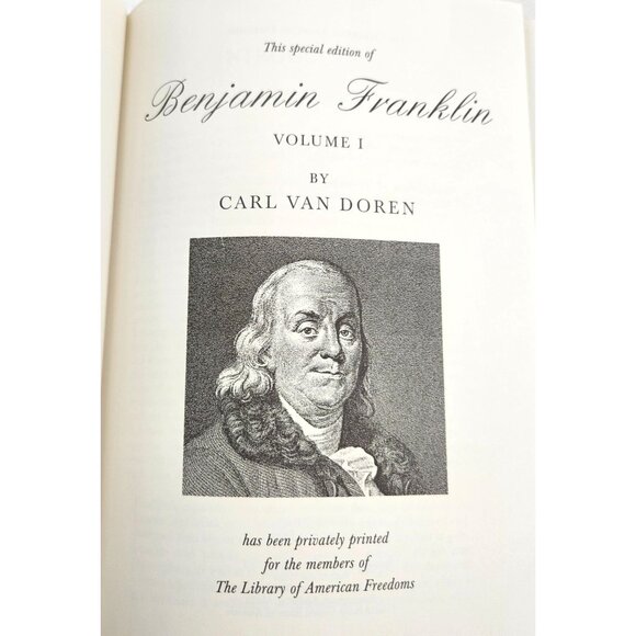 Palladium Press Benjamin Franklin Vol I Hardcover Gold Edge Pages 2001 Van Doren - Picture 4 of 10